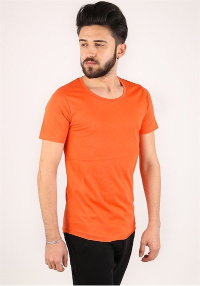 Madmext Bisiklet Yaka Turuncu T-shirt 2308 Turuncu