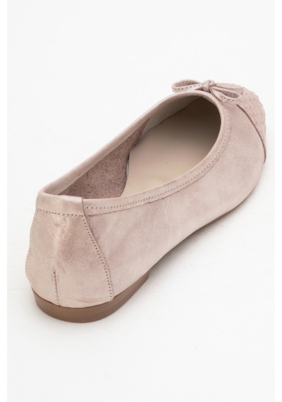 Luvishoes Luvi Shoes 02 Koyu Bej Simli Hakiki Deri Kadın Babet Ayakkabı Koyu Bej