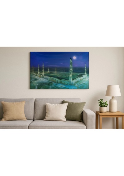 Mescid-i Nebevi Duvar Tablosu Resmi - İslami Hediye Seçeneği 40x60 Cm 1