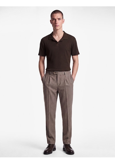 Koton Viskon Karışımlı Cepli Pileli Slim Fit Kumaş Pantolon Kahverengi 7wam40028hw Kahve