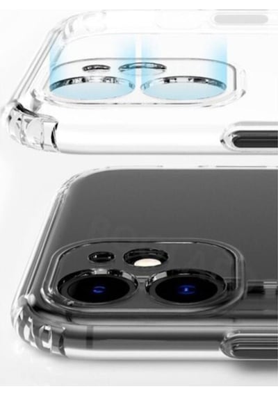 Xiaomi Redmi Note 10 Kılıf Kamera Korumalı Tıpalı Şeffaf Silikon Kapak