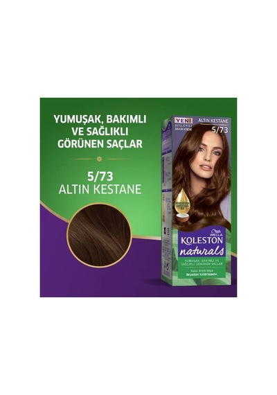 Hubrendy Tedarik Naturals Saç Boyası Altın Kestane 5/73