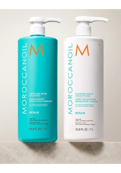Moroccanoil Repair Şampuan 1 L + Repair Moisture Repair Saç Kremi 1 L
