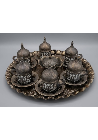 Elmas Sultan Bakır Kahve Fincan Takımı Diğer