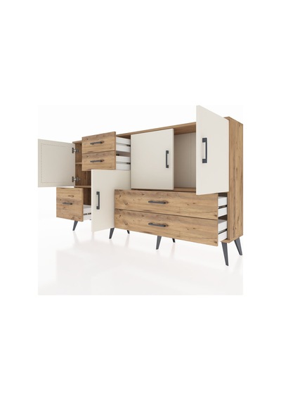 Arges Konsol 4 Raflı 5 Çekmeceli 4 Kapaklı 176x30x99 Çam-aytaşı/çam Aytası/atlas Çam - Atlas Çam Arges Konsol 4 Raflı 5 Çekmeceli 4 Kapaklı 176x30x99 Çam-aytaşı/çam Aytası/atlas Çam - Atlas Çam