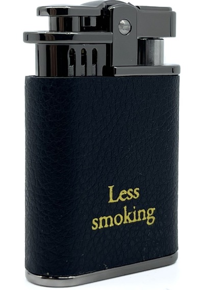 Zenit Less Smoking Deri Kaplama Benzinli Çakmak - Siyah Siyah