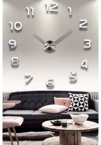Boyutu 50-120 Cm Arası Ayarlanabilen 3D Modern Duvar Saati