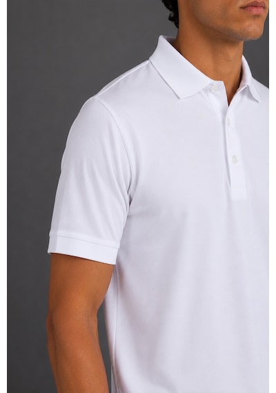 Bisse Beyaz Polo Yaka T-shirt Ts26y26106 01