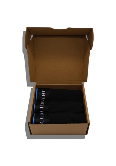 Cielo Venti Must Have 3'lü Organik Pamuk Erkek Boxer Kraft Kutu Siyah