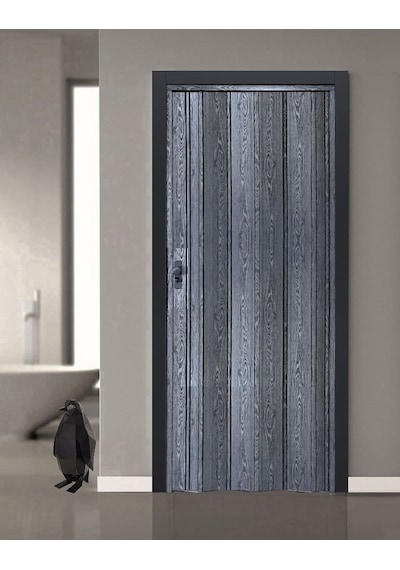 Penguen Akordiyon Kapı Antrasit Renk En 103-117 Cm Arası Boy 250 Cm