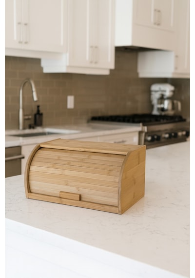 Makri Home Demonte Doğal Bambu Ekmeklik, 38,5 X 23 X 19,5 Cm Bambu