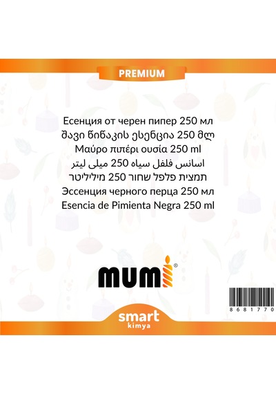 Premium Karabiber Mum Esansı 47873 250 Ml