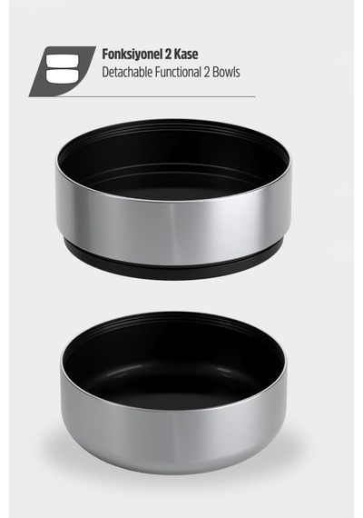 Stevig 4 Multi-cup Çelik Termos 1,9 Lt. Black St-212