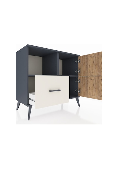 Hyperion Şifonyer 2 Raflı Tek Çekmeceli 2 Kapaklı 88x44x80 Antrasit-çam/aytaşı Çam/aytaşı Hyperion Şifonyer 2 Raflı Tek Çekmeceli 2 Kapaklı 88x44x80 Antrasit-çam/aytaşı Çam/aytaşı