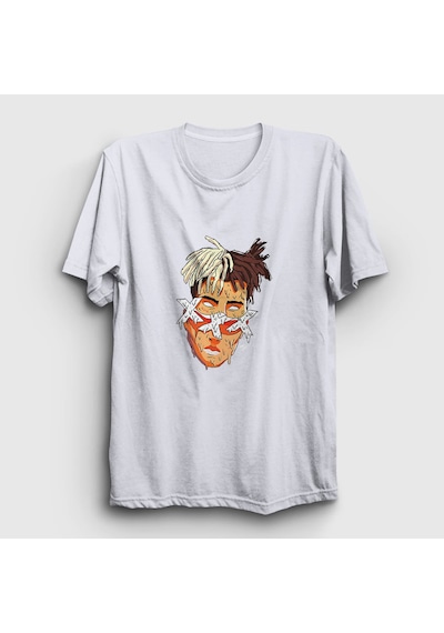 Presmono Unisex Melting Xxxtentacion T-shirt Beyaz