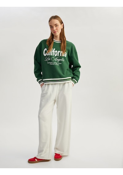 Koton Uzun Kollu Bisiklet Yaka Kolej Baskılı Sweatshirt Yeşil 5sal10577ık Yeşil Koton Uzun Kollu Bisiklet Yaka Kolej Baskılı Sweatshirt Yeşil 5sal10577ık Yeşil
