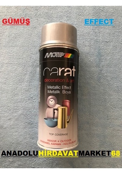 Carat 400 ML Metalik Gümüş Efekt Sprey Boya Gümüş Oto Boyası