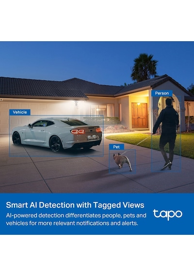 Tp-link Tapo C720 Qhd 2k 4mp Projektör Işıklı Yapay Zeka Destekli Dış Mekan Wi-fi Güvenlik Kamerası