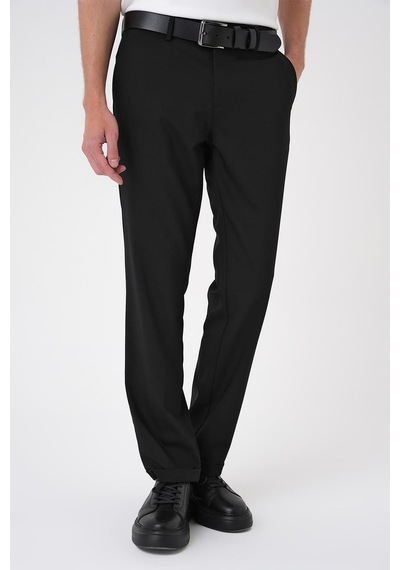 Efor Comfort Fit Beli Lastikli Siyah Jogger Pantolon P 1185 Siyah