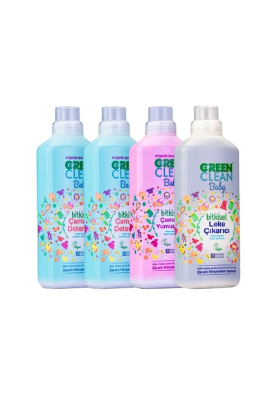 Baby Çamaşır Deterjanı 1 lt. + Çamaşır Deterjanı 1 lt Yumuşatıcı 1 lt. Leke Çıkarıcı