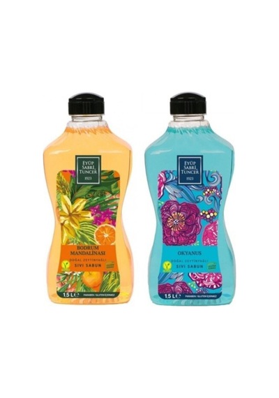 Eyüp Sabri Tuncer Doğal Zeytinyağlı Sıvı Sabun Okyanus + Bodrum Mandalinası 1500 Ml