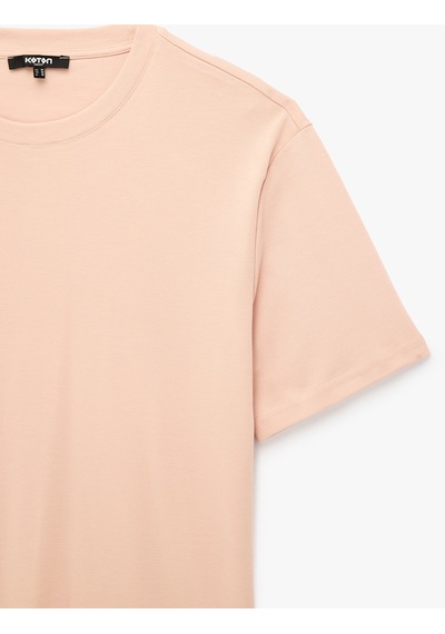 Koton Pamuklu Bisiklet Yaka Kısa Kollu Basic Oversize Tişört Pembe 7wam10086mk Gülkurusu