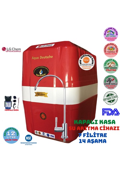 Aqua Deutsche 12 Litre 7 Filitre Pompalı Su Arıtma Cihazı