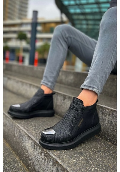 Saklımoda Ch133 Tst Coccodrillo Erkek Bot Sıyah Çok Renkli
