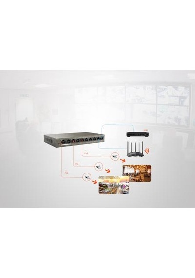 TENDA TEF1110P-8-63W 10PORT 10/100 SWITCH