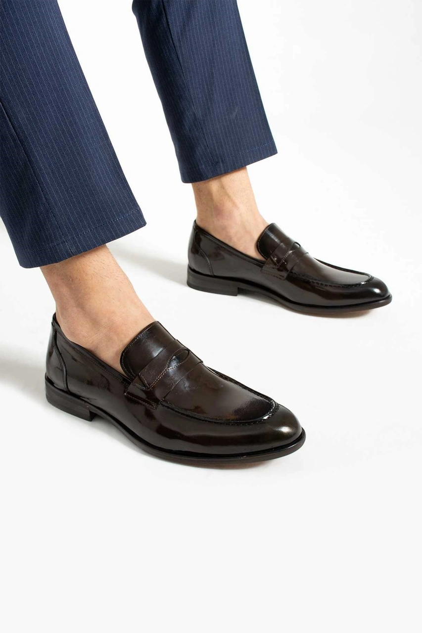 Bestello Bağcıksız Eva Taban Loafer 331-46610 Erkek Ayakkabı Kahve Acma
