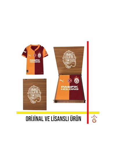 Gsstore Galatasaray Lisanslı 2025/2026 Sezon Parçalı İç Saha Forma Aslan Ahşap Kutulu Kırmızı