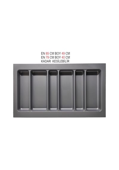 Gri Renk Çekmece Içi Kepçelik 85x49 Cm 80x40 Ölçülerine Kadar Kesilebilir Gri