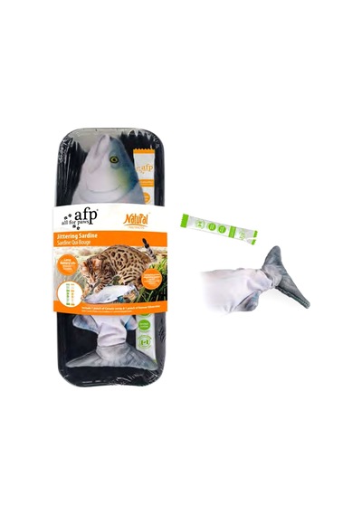 Afp Natural Instincts Titreşimli Sardalya Catnip Ve Gümüş Asmalı Kedi Oyuncağı 28 Cm