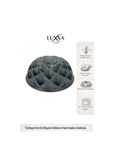 Diamond Döküm Kek Kalıbı 24cm Antrasit Antrasit