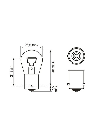 Bosch  12V 93 Ampul 21W Stop.Sinyal.Geri Vites.Sis Ampulü N11.1337