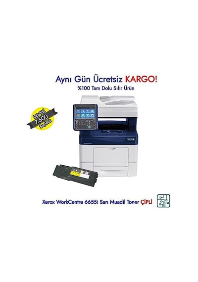 Xerox Workcentre 6655I Sarı Uyumlu Toner - 106R02754