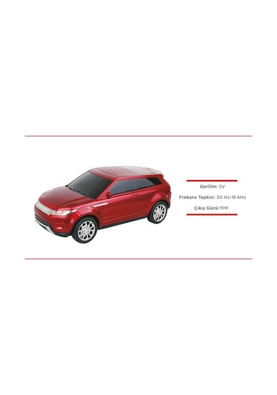 Torima D88 Bluetooth Hoparlör Suv Araba Tasarımlı 16W Fm Usb Selfie Speaker Kırmızı