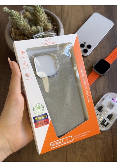 Apple iPhone 16 Pro Uyumlu Kadife Yüzeyli Magsafe Uyumlu Premium Kılıf Soocase691 Gri