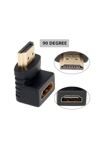 Koodmax Hdmı Dirsek 90 Adaptörü Hdmı Erkek Dişi - Hdmı L Çevirici Uzatma