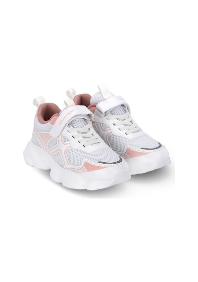 Slazenger Fast Track I Kız Çocuk Cırt Cırtlı Beyaz / Pembe Günlük Spor Ayakkabısı Beyaz - Pembe