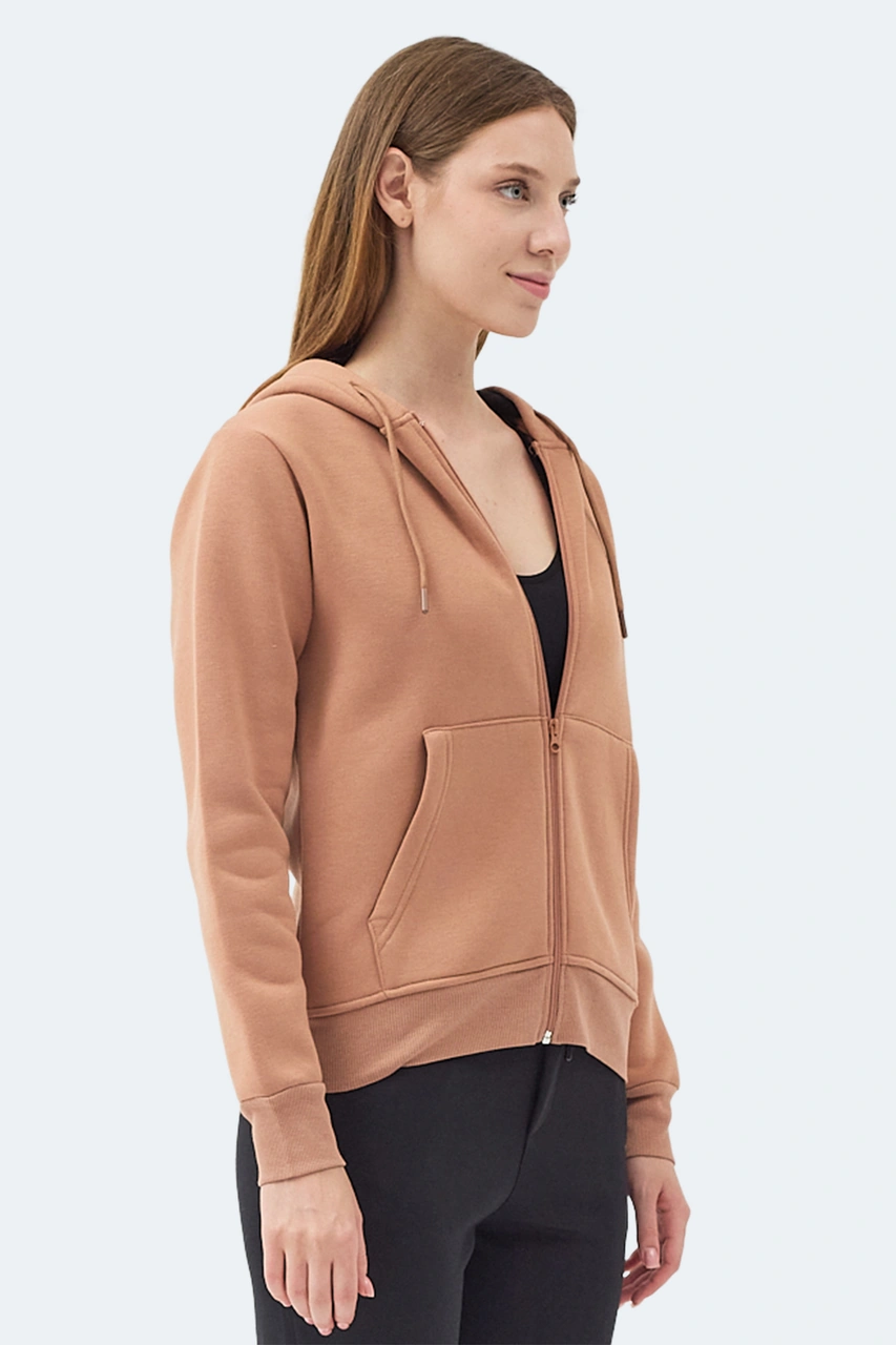 Slazenger Mılıo I Kadın Camel Sweatshirt Camel