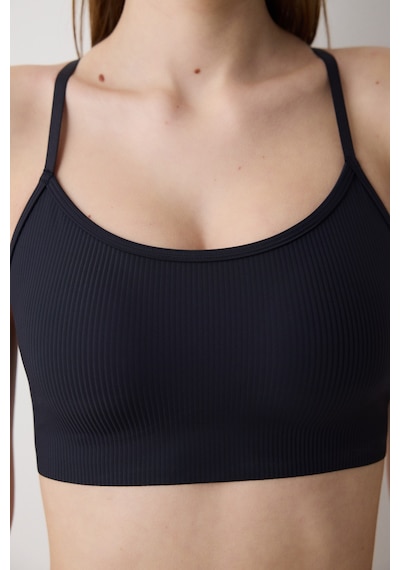 Penti Ribbed Micro Bonding Siyah Üst