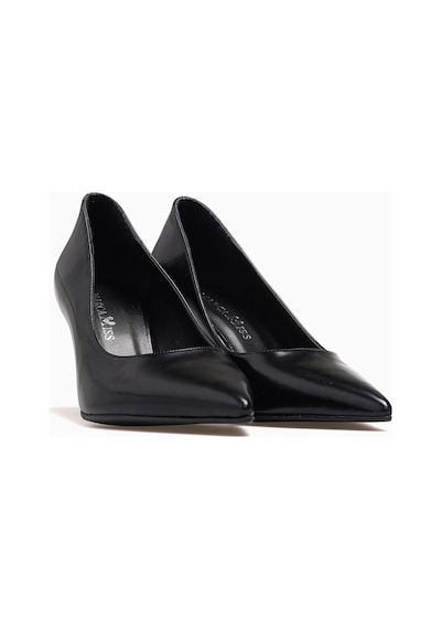 Yaşar Kaşlı Kadın İnce Topuklu Stiletto Ayakkabı 26y Ykşk-8521 Siyah Rugan