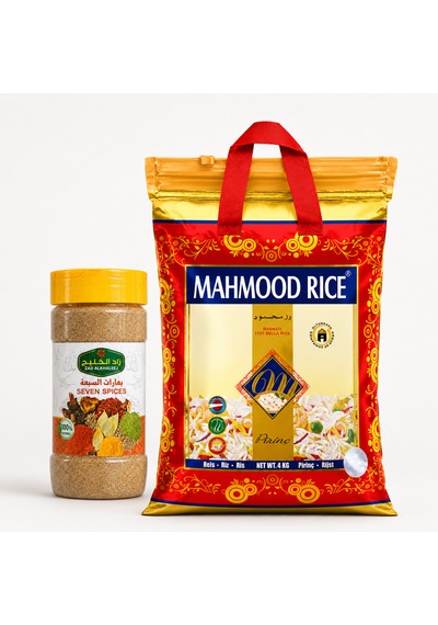 Basmati 1121 Pirinç 4 Kg + Zad Alkhaleej Yedi Baharat Karışımı Ekonomik Set