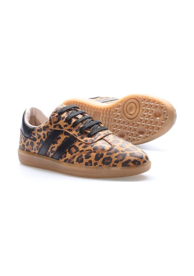 Fast Step Hakiki Deri Kadın Casual Ayakkabı 182za2324 Leopar Kahverengi