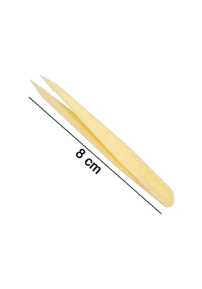 Koodmax Hassas Elektronik Ve El Sanatları Tamir Cımbızı Sert Plastik 8cm Düz Cımbız Sarı