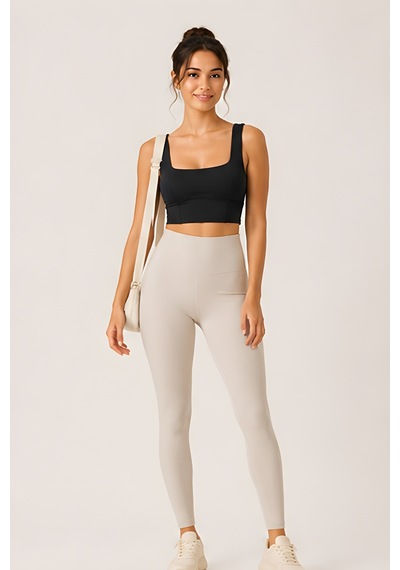 Lili Woman Kadın Pensli Kare Yaka Destekli Crop Büstiyer E.9043 Lacivert