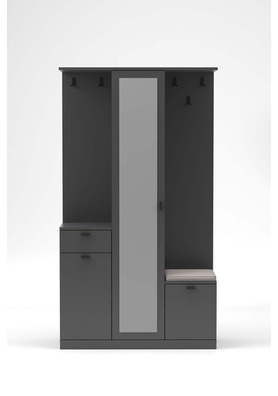 Harmony Partmanto Vestiyer Ayakkabılık 106x190x39 Cm - Modern Tasarım Antrasit Harmony Partmanto Vestiyer Ayakkabılık 106x190x39 Cm - Modern Tasarım Antrasit