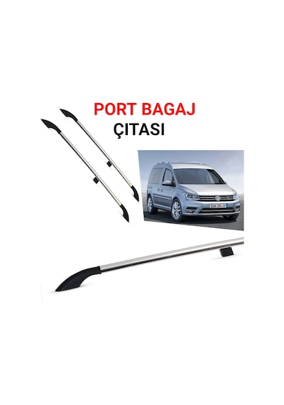 Caddy Kısa Şase Portbagaj Tavan Çitası Gri 2015 2016 2017 2018