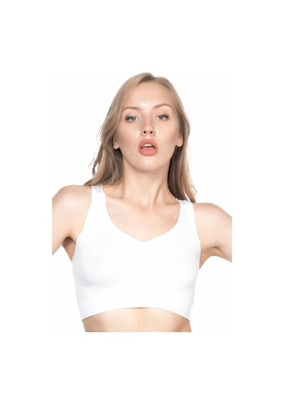 Moon Wear Beyaz Mı Emay 4001 Soft Sporcu Büstiyer Beyaz